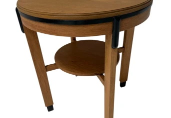 Art Deco Amsterdamse School Round Side Table, 1920s